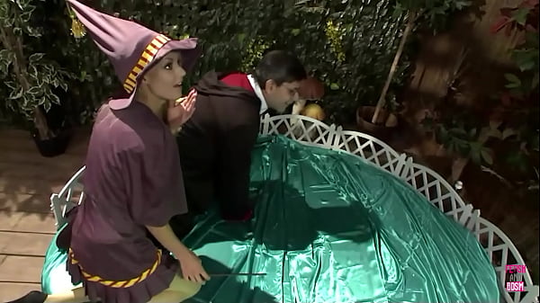 Their seductive costumes made his aching dick go hard so he fucked them all